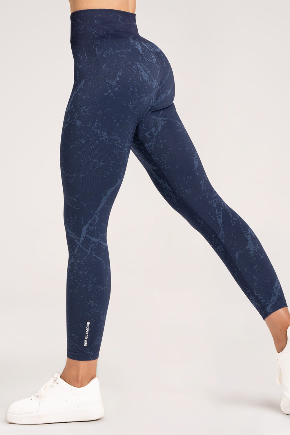 Leginsy marble deep blue