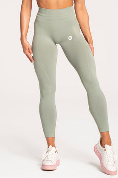 Colanții basic scrunch green