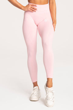 Colanții basic scrunch pink