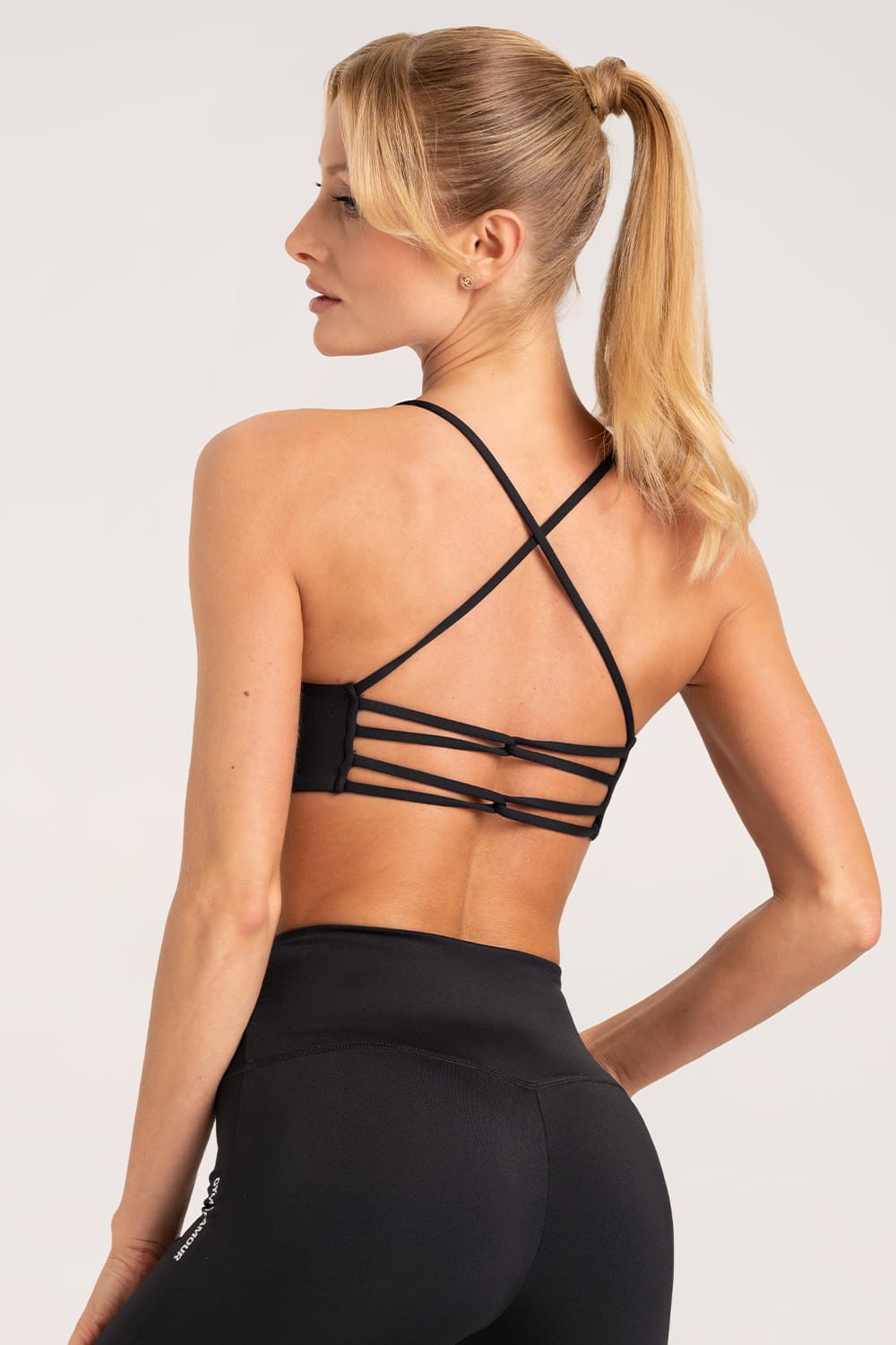 Biustonosz open back twist black