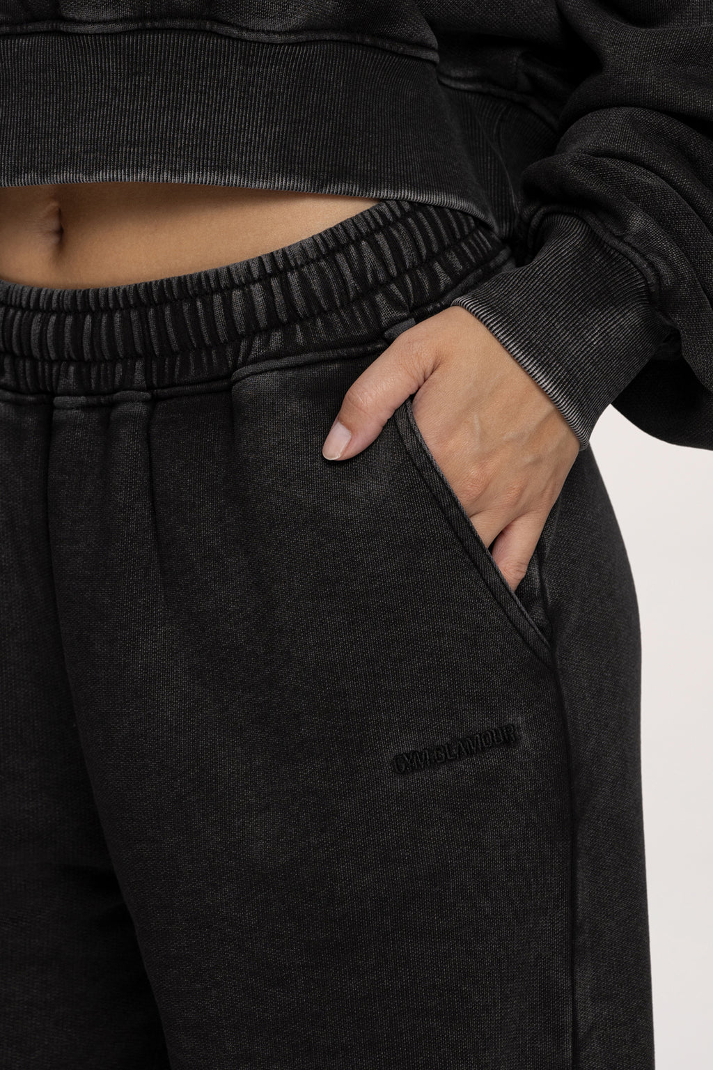 Pantaloni de trening cu croială dreaptă Easy black