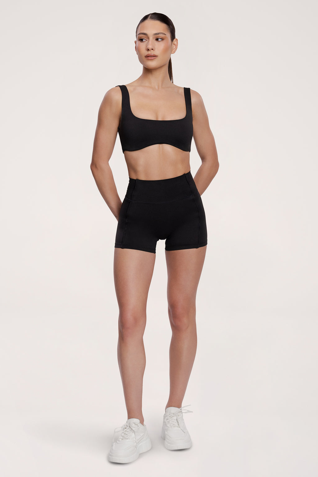 Pantaloni scurți pilates era black