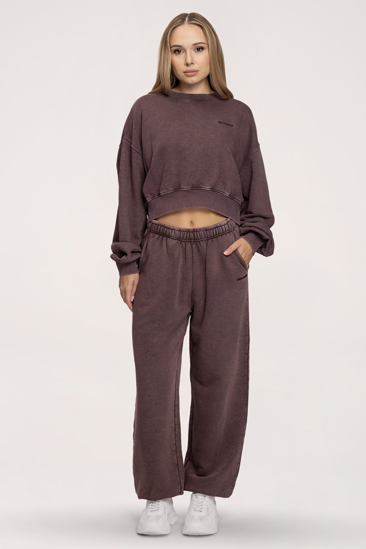 Pantaloni de trening cu manșetă Easy chocolate