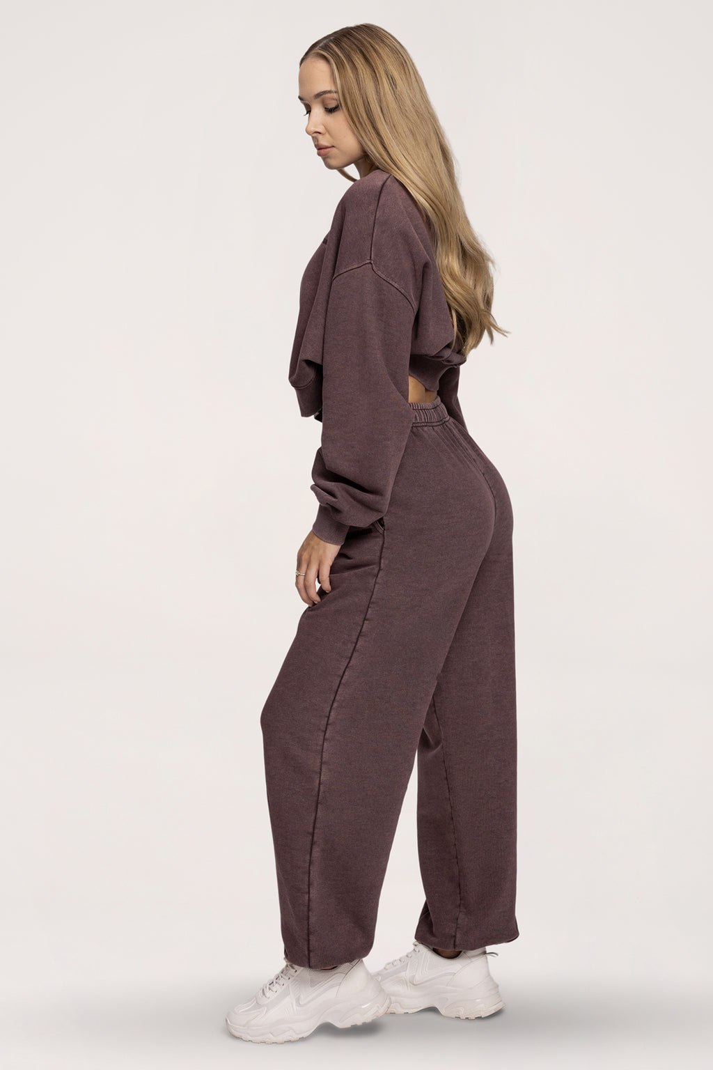 Pantaloni de trening cu manșetă Easy chocolate
