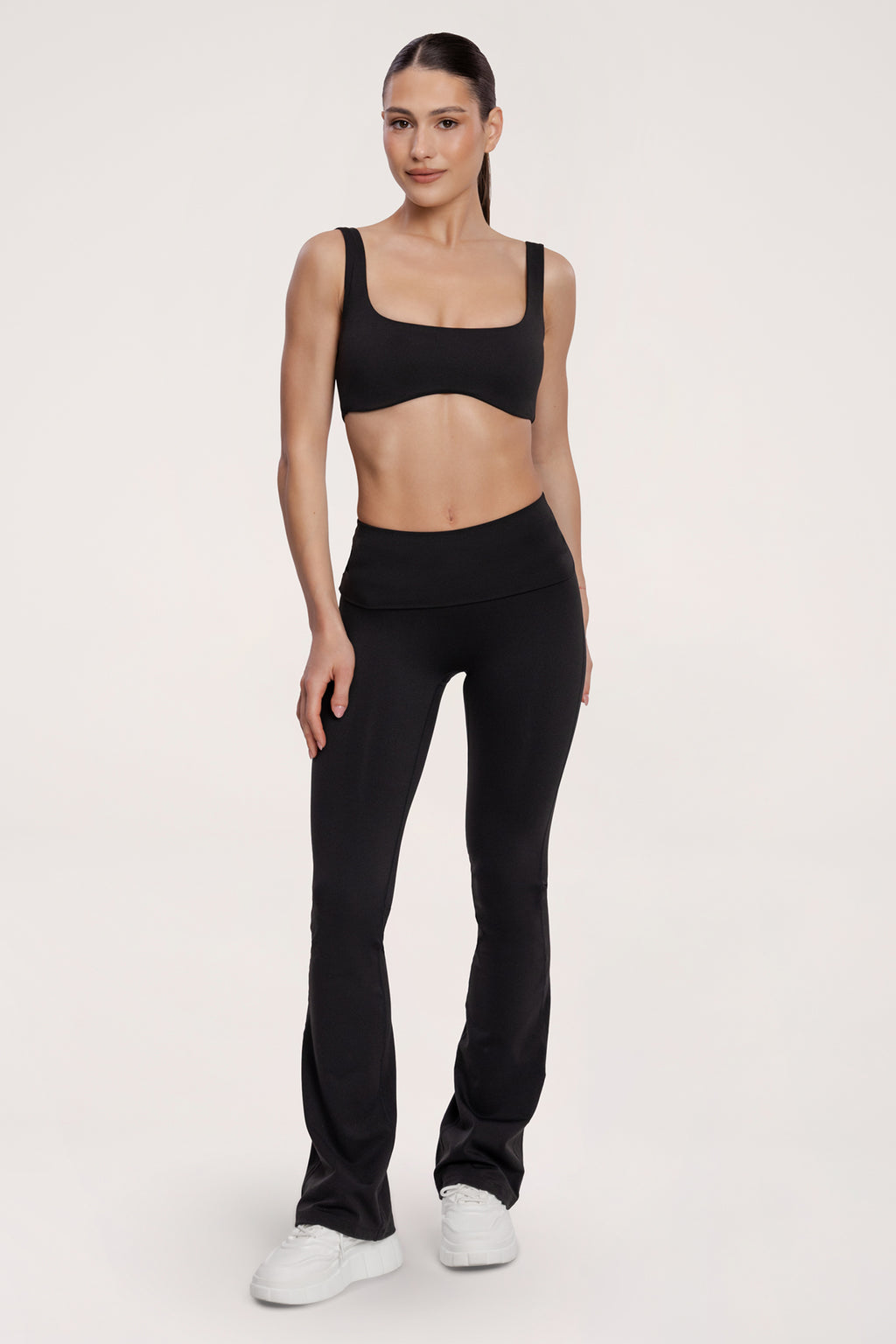 Colanți evazați pilates era black