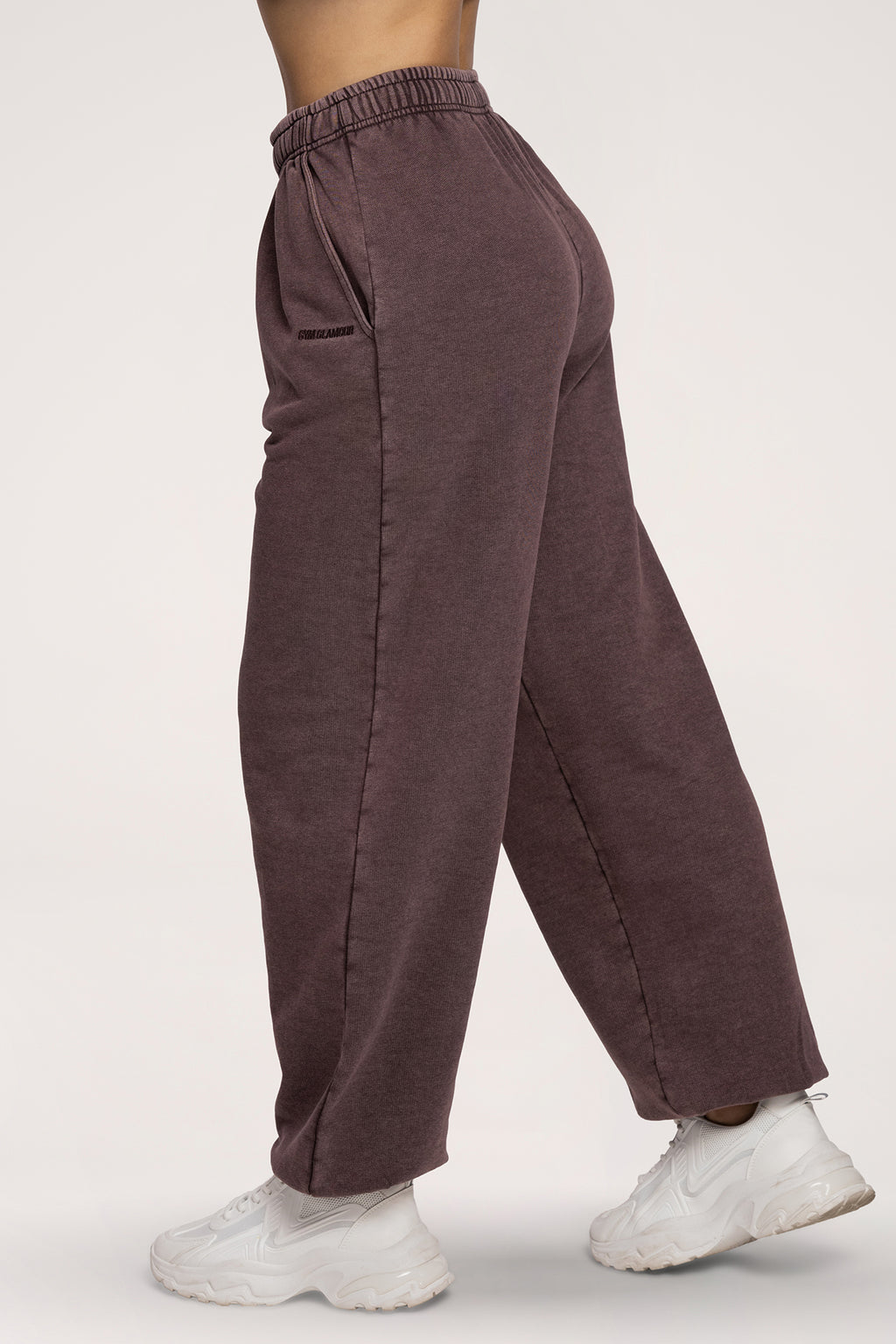 Pantaloni de trening cu manșetă Easy chocolate