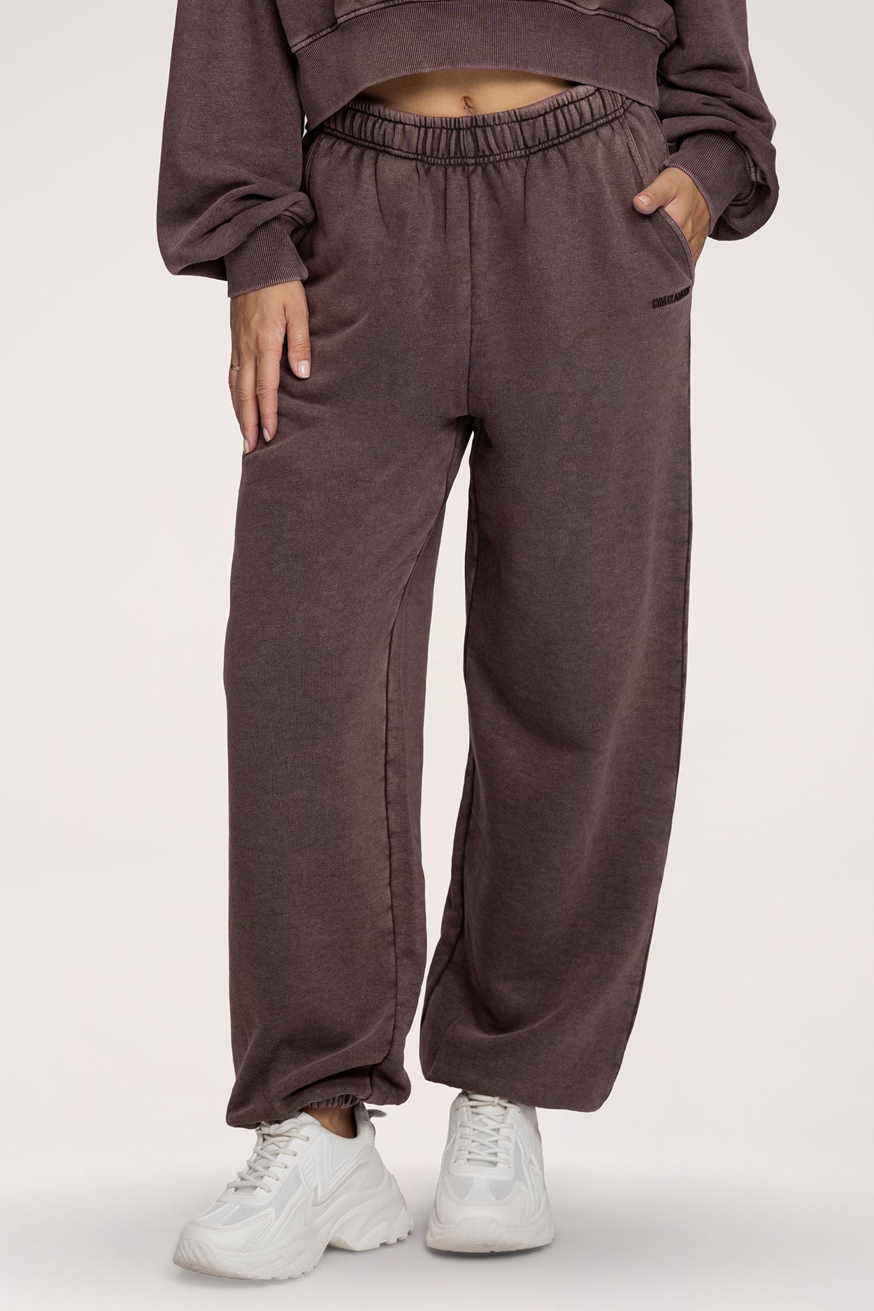 Pantaloni de trening cu manșetă Easy chocolate
