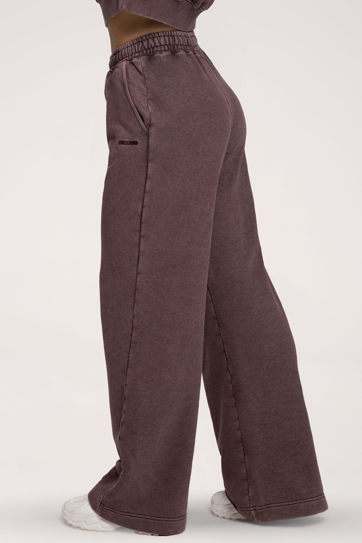Pantaloni de trening cu croială dreaptă Easy chocolate