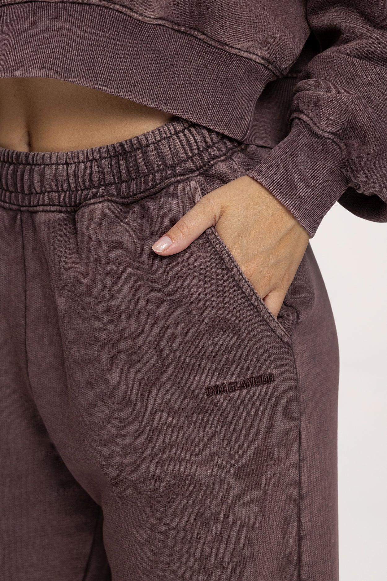 Pantaloni de trening cu manșetă Easy chocolate