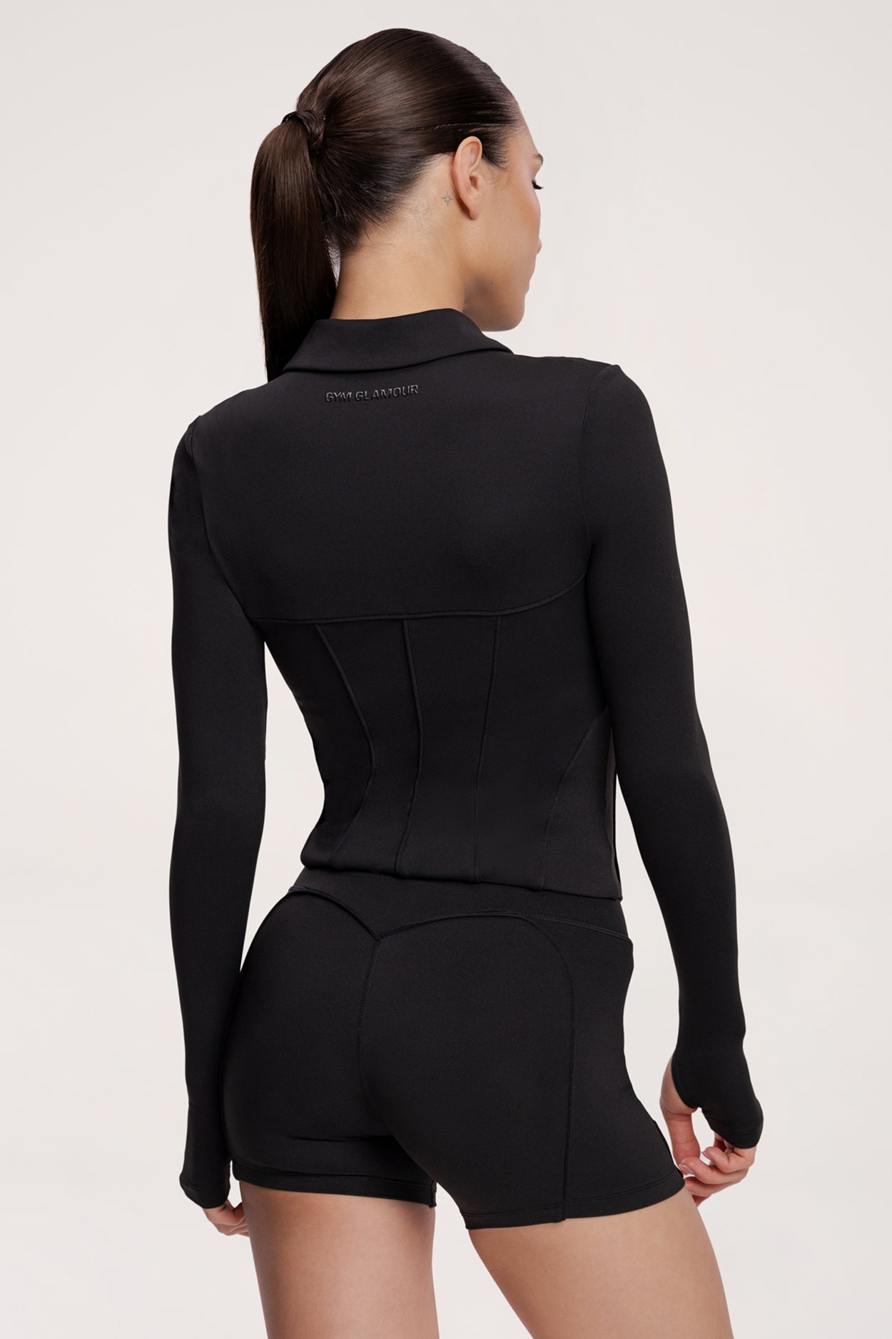 Bluză cu fermoar pilates era black
