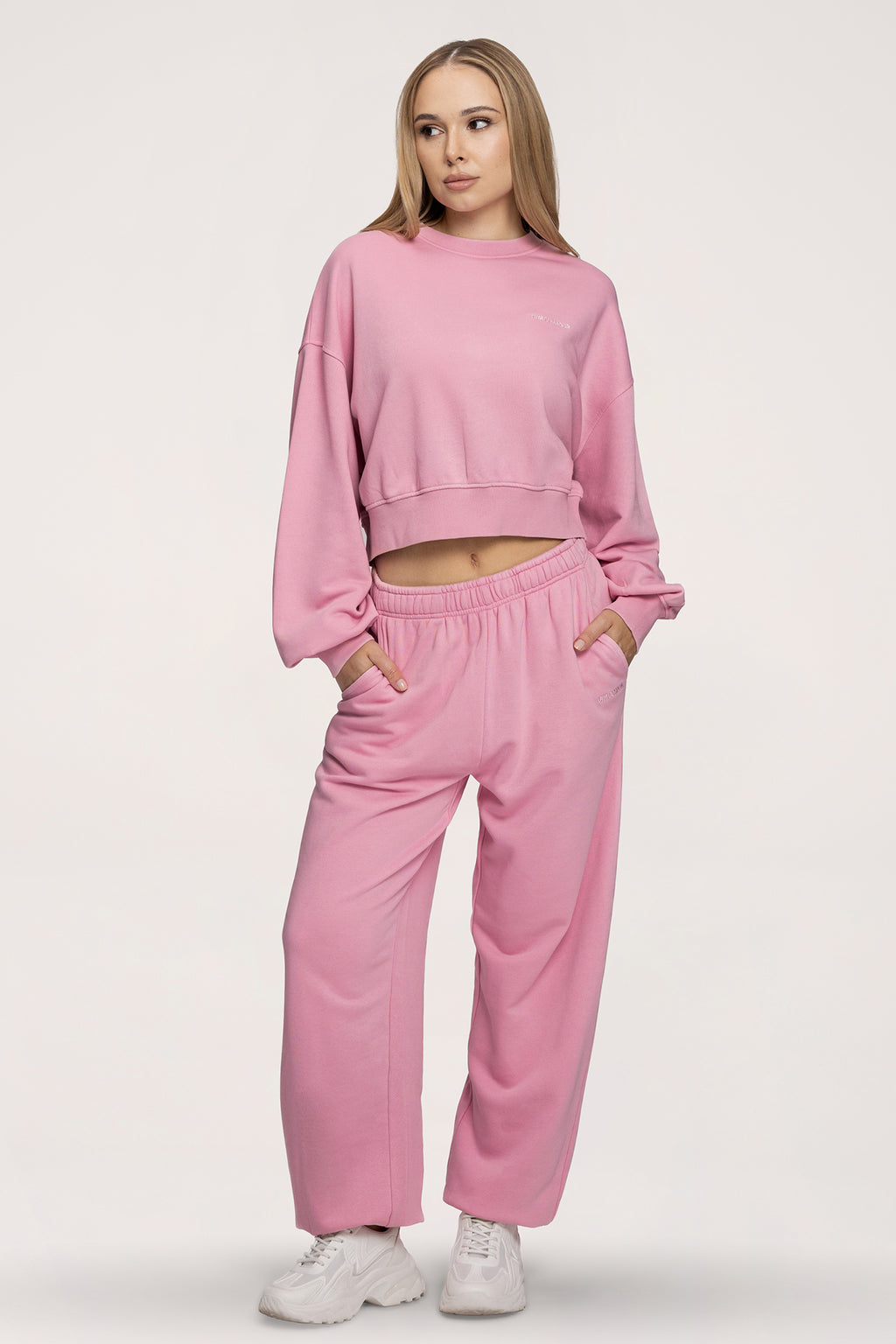 Pantaloni de trening cu manșetă Easy light pink