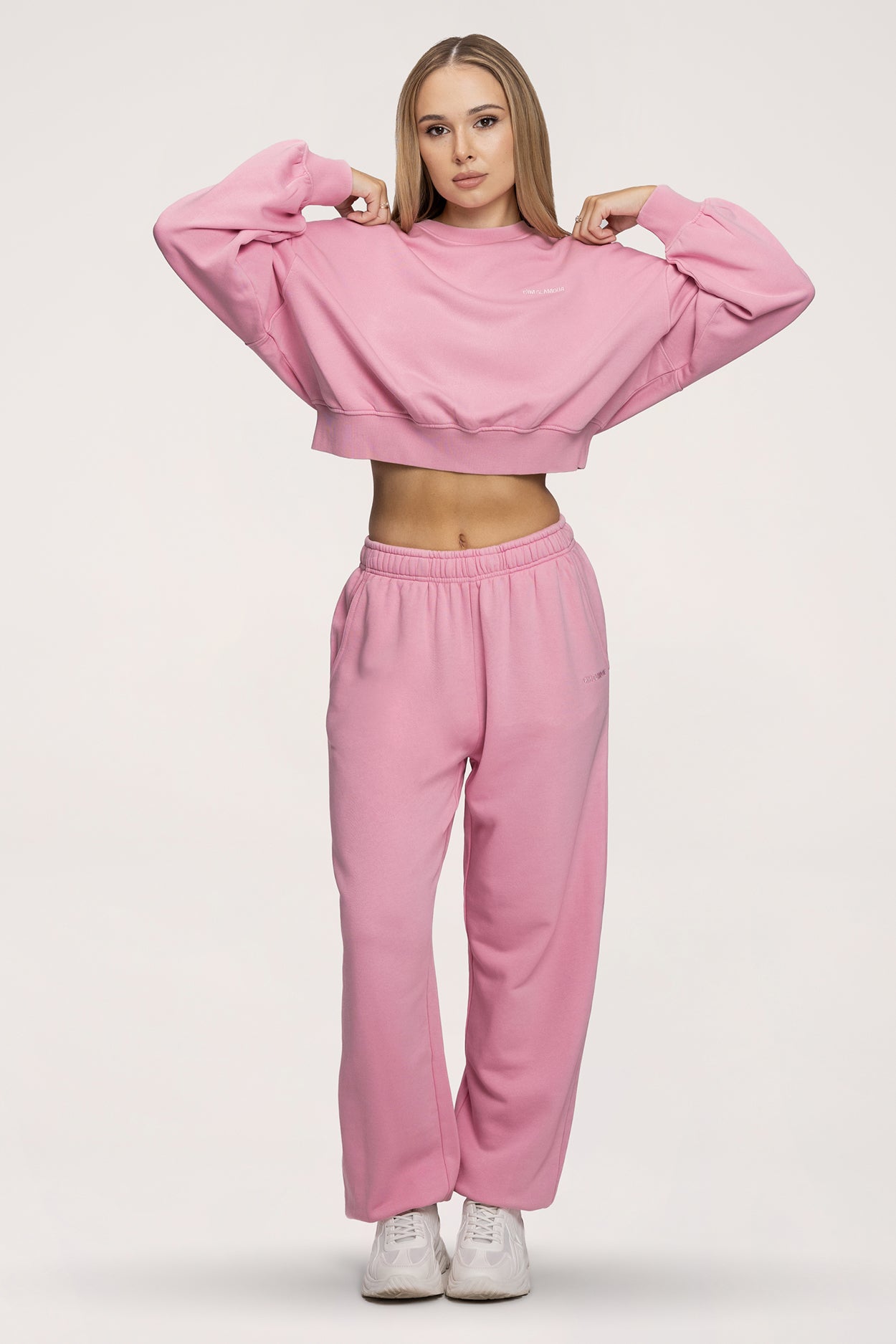 Pantaloni de trening cu manșetă Easy light pink