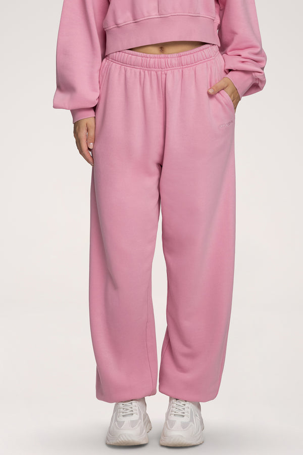 Pantaloni de trening cu manșetă Easy light pink