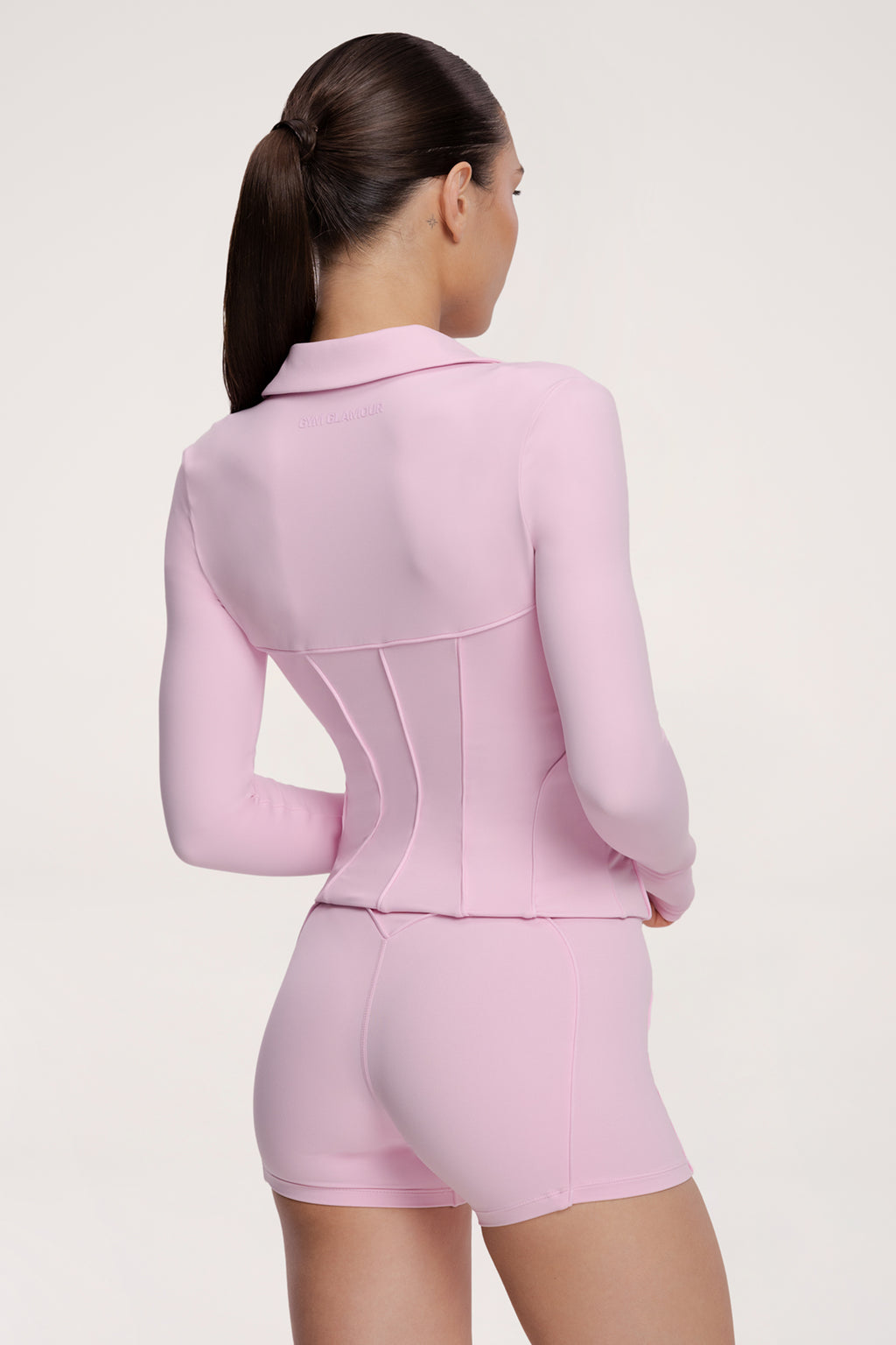 Bluză cu fermoar pilates era pink
