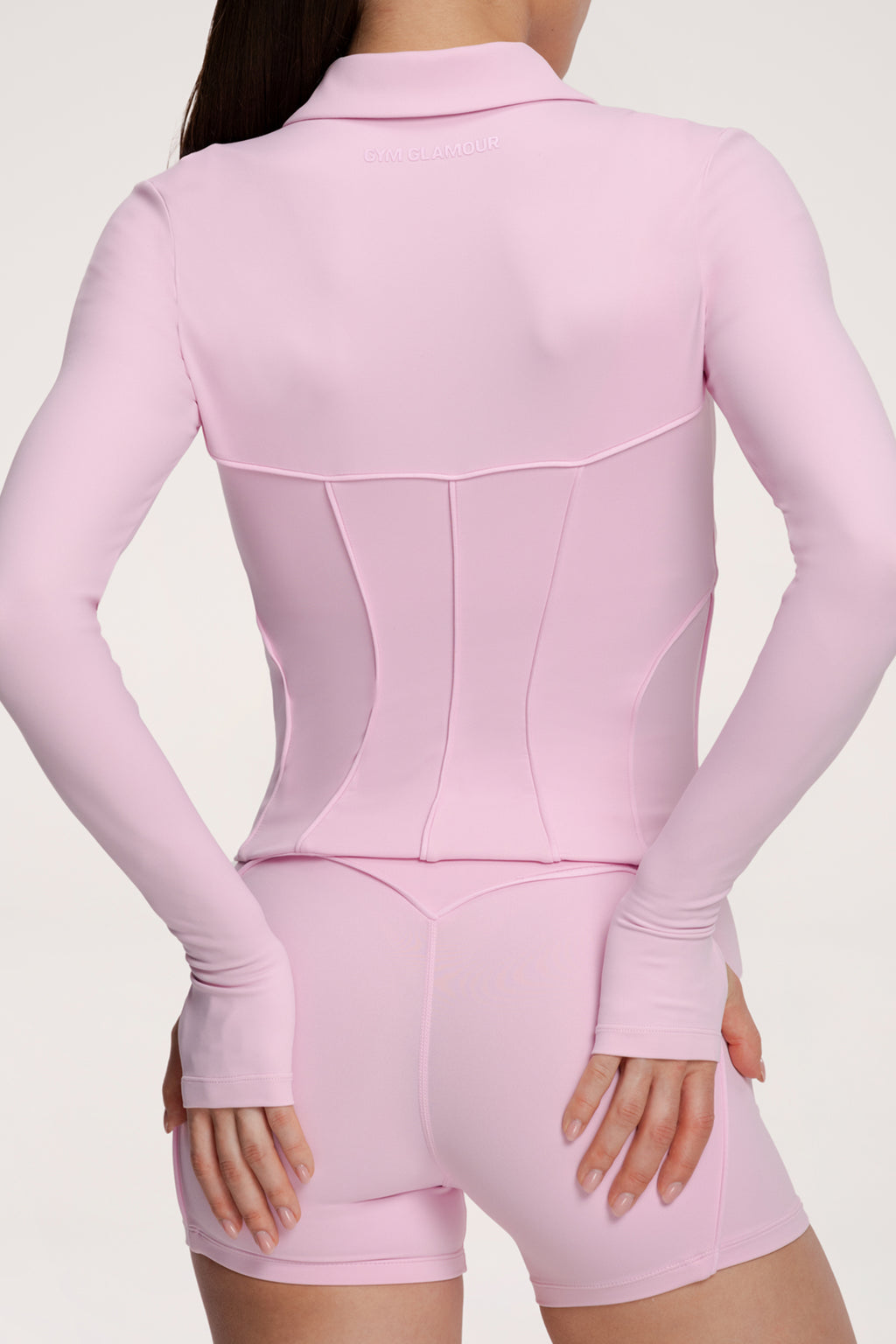 Bluză cu fermoar pilates era pink