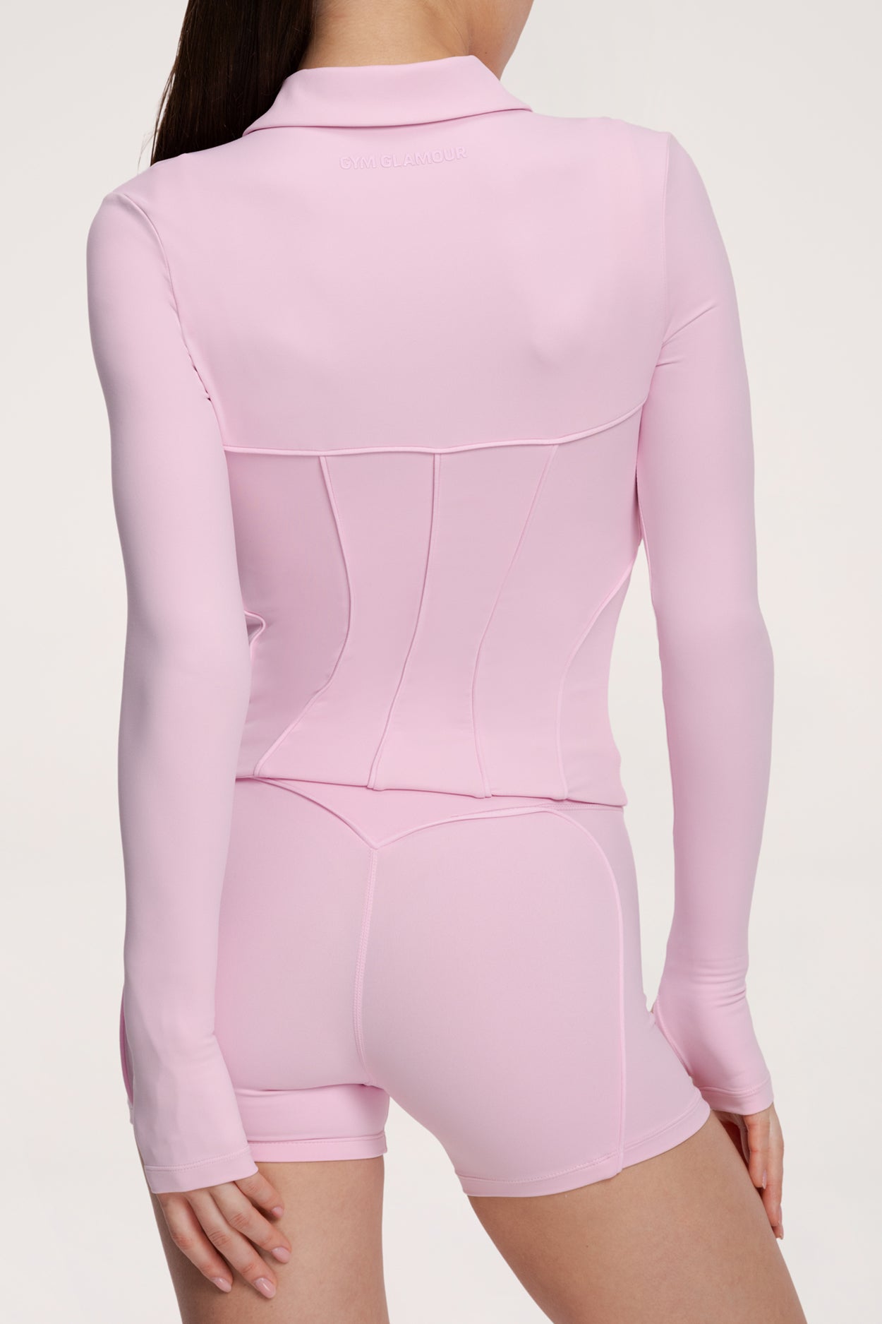 Bluză cu fermoar pilates era pink