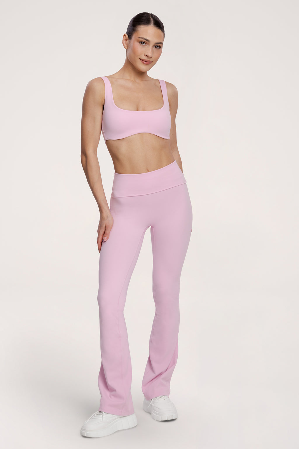 Colanți evazați pilates era pink