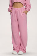 Pantaloni de trening cu croială dreaptă Easy light pink