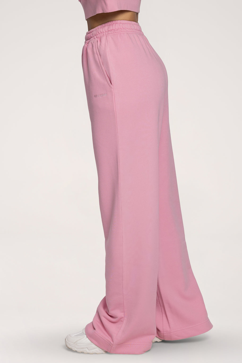 Pantaloni de trening cu croială dreaptă Easy light pink