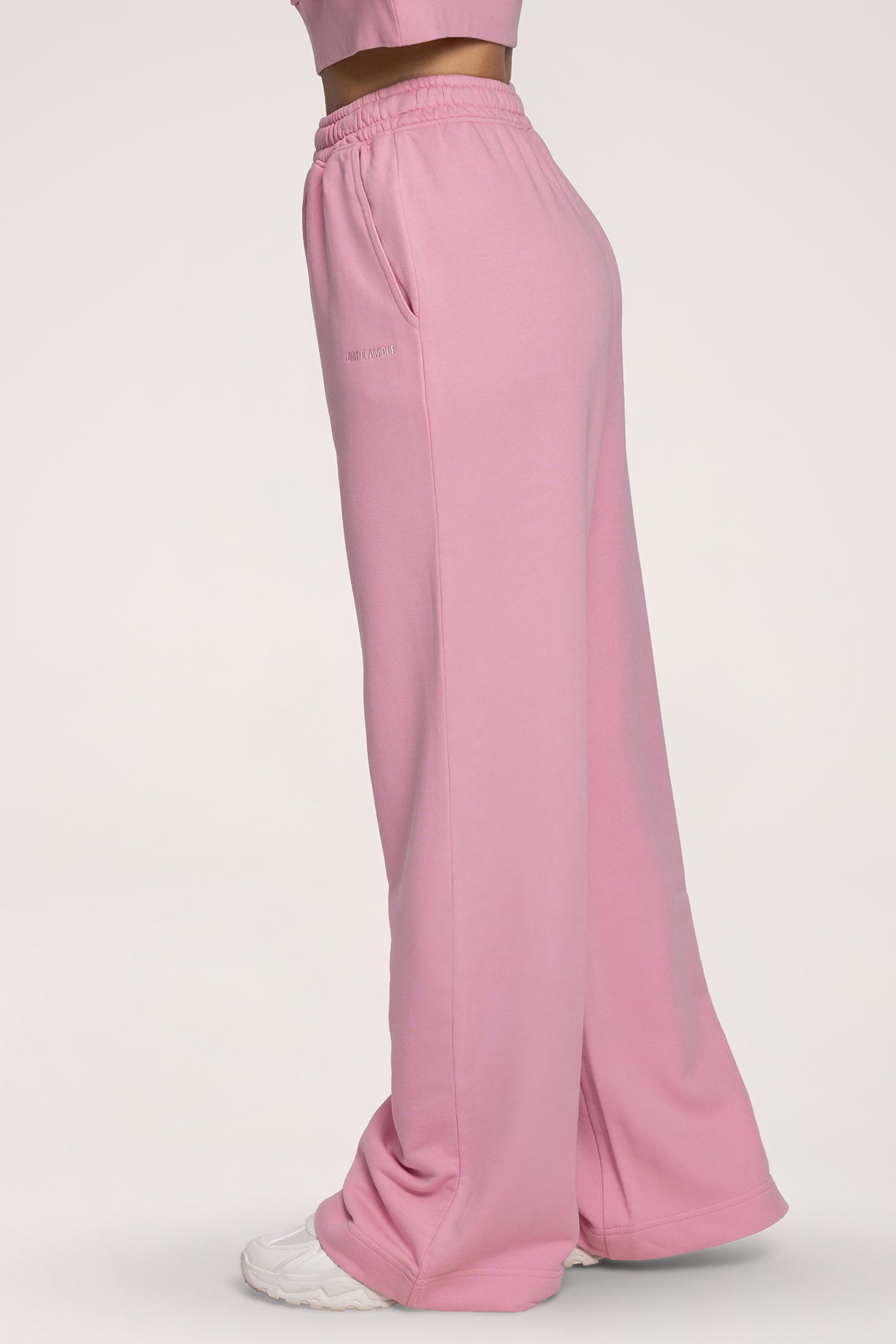 Pantaloni de trening cu croială dreaptă Easy light pink
