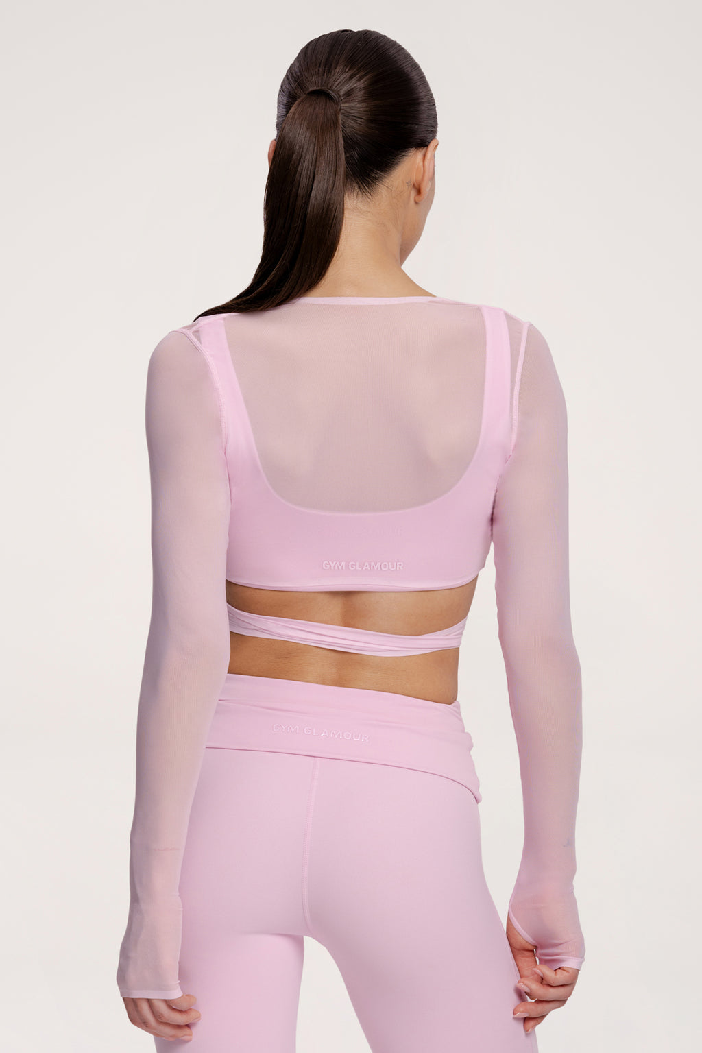 Cardigan cu legătură pilates era pink