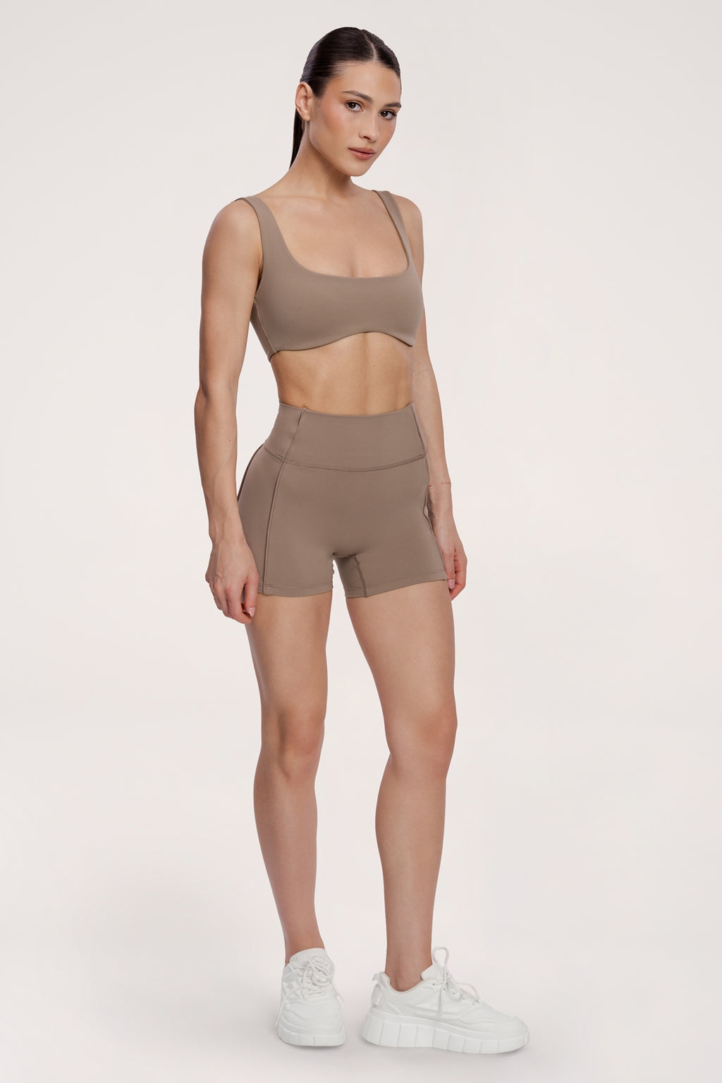 Sutien sport pilates era warm beige
