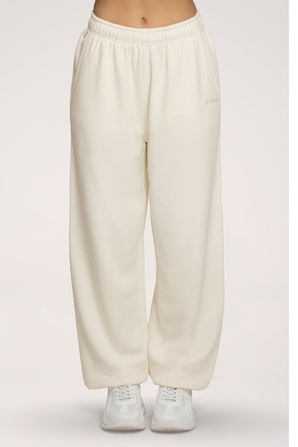 Pantaloni de trening cu manșetă Easy off white