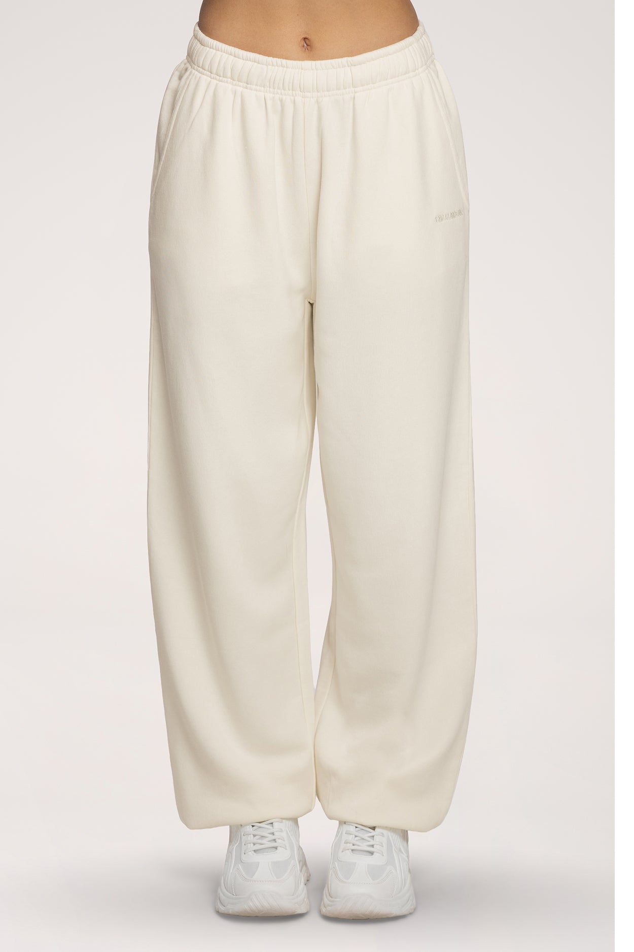 Pantaloni de trening cu manșetă Easy off white