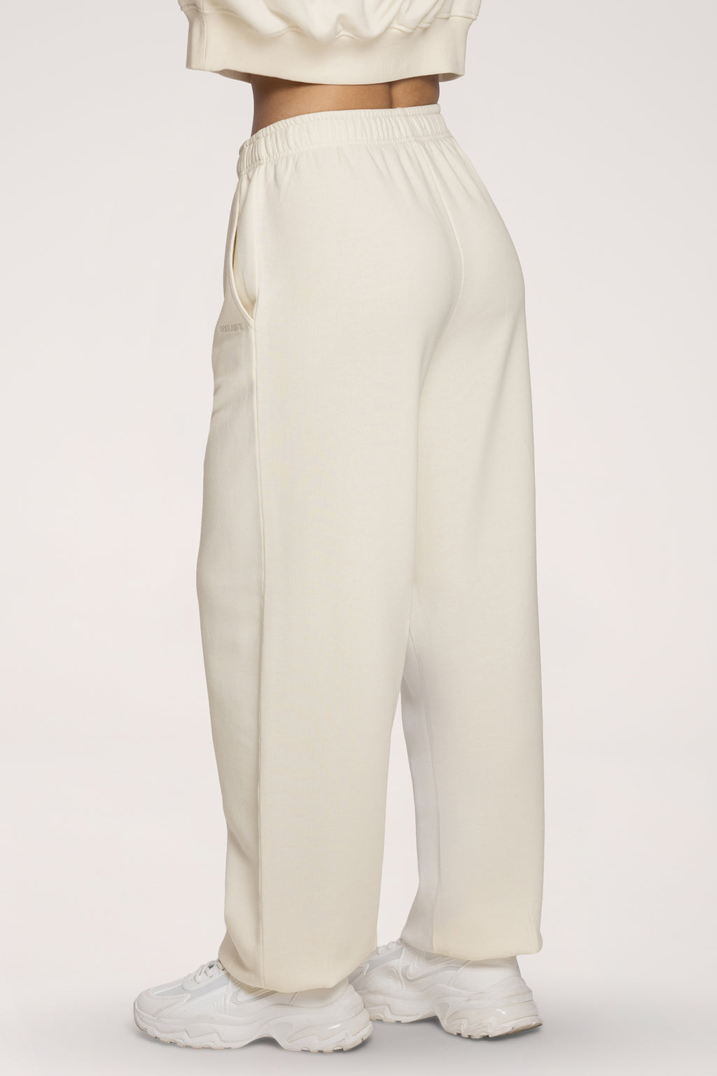 Pantaloni de trening cu manșetă Easy off white