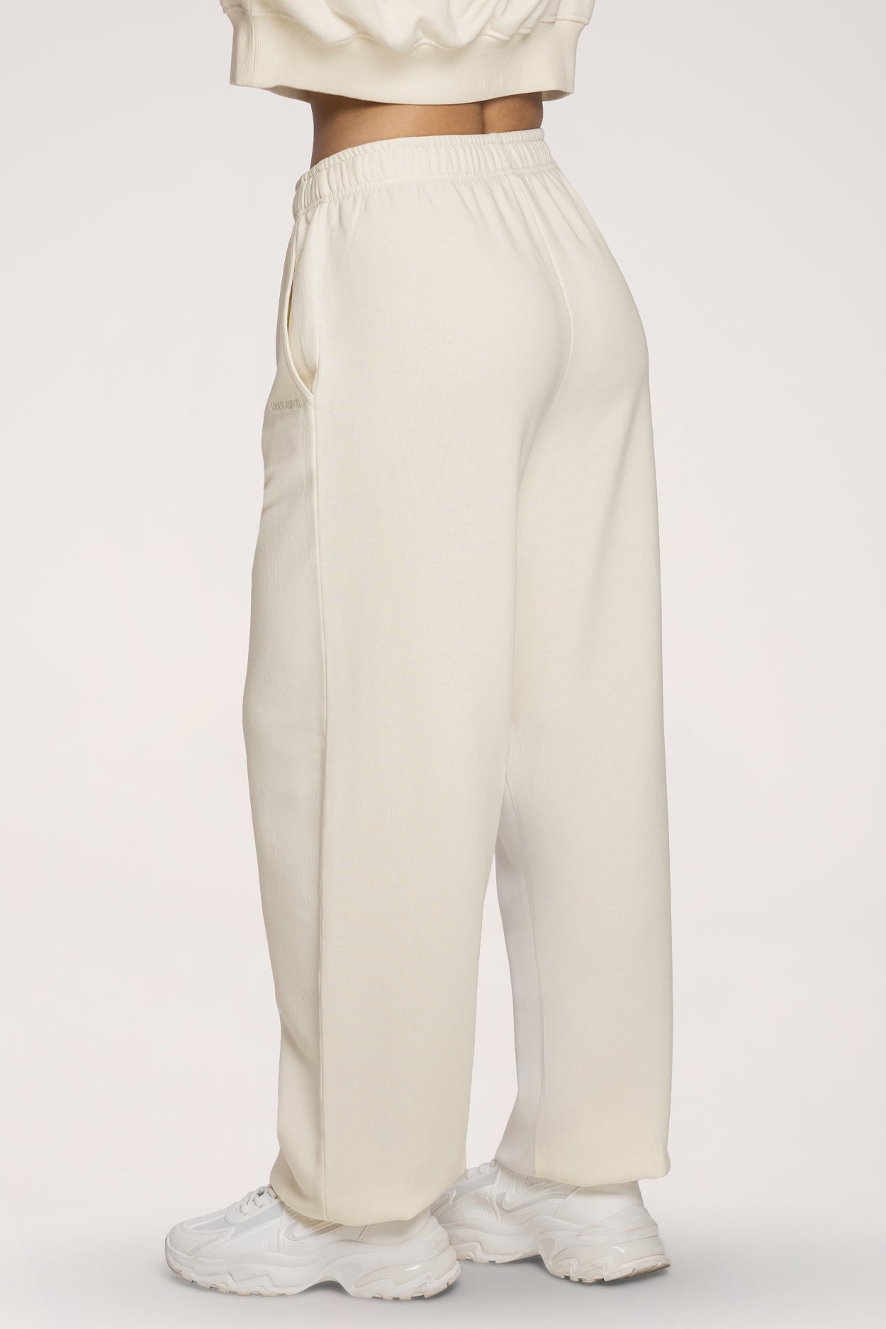 Pantaloni de trening cu manșetă Easy off white
