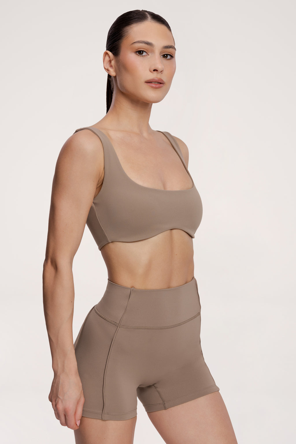 Sutien sport pilates era warm beige