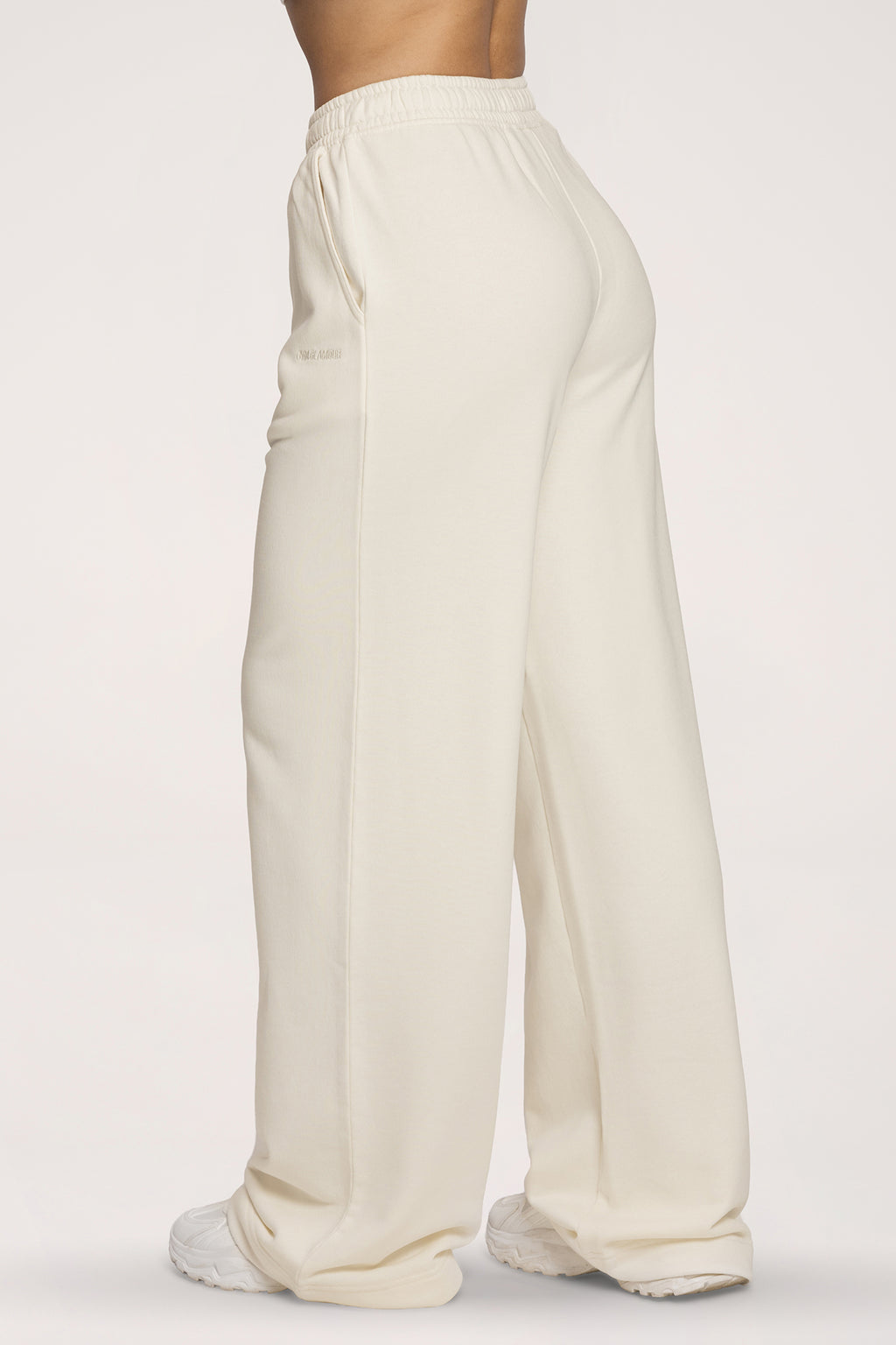Pantaloni de trening cu croială dreaptă Easy off white