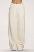 Pantaloni de trening cu croială dreaptă Easy off white