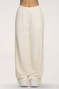 Pantaloni de trening cu croială dreaptă Easy off white