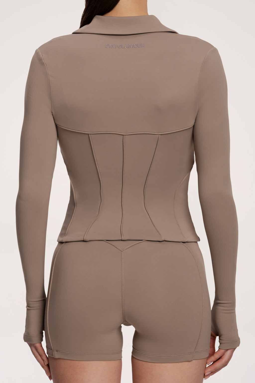 Bluză cu fermoar pilates era warm beige