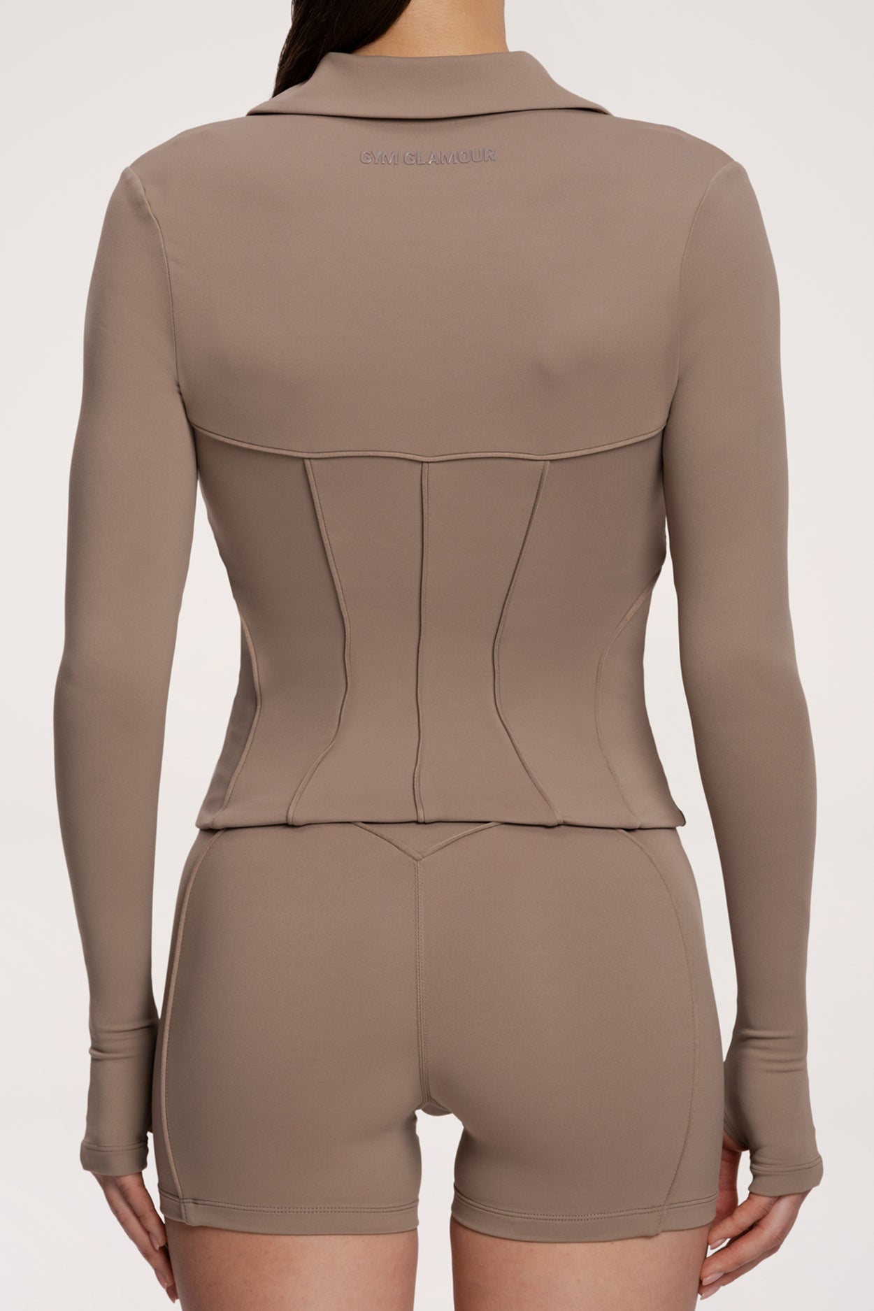 Bluză cu fermoar pilates era warm beige