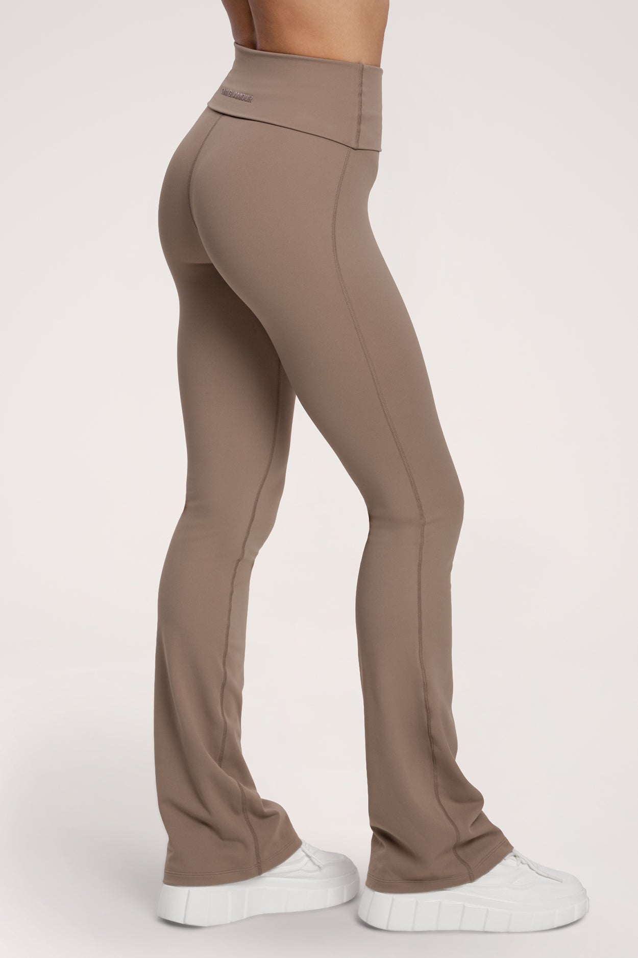 Colanți evazați pilates era warm beige
