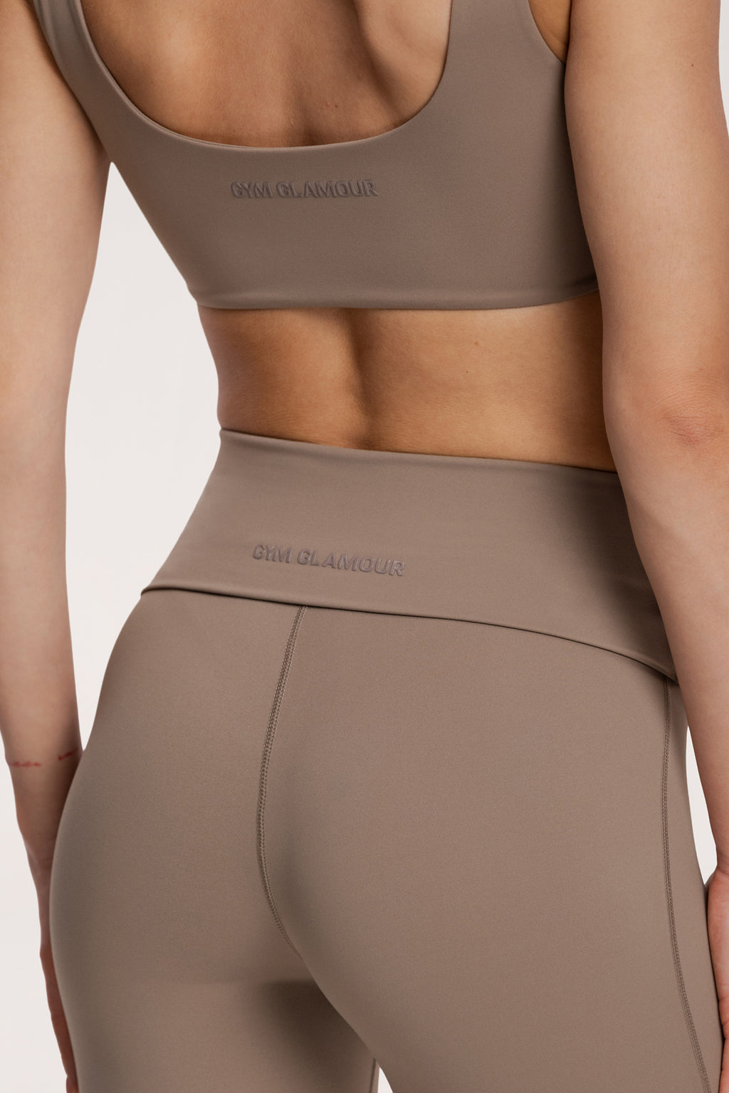 Colanți evazați pilates era warm beige