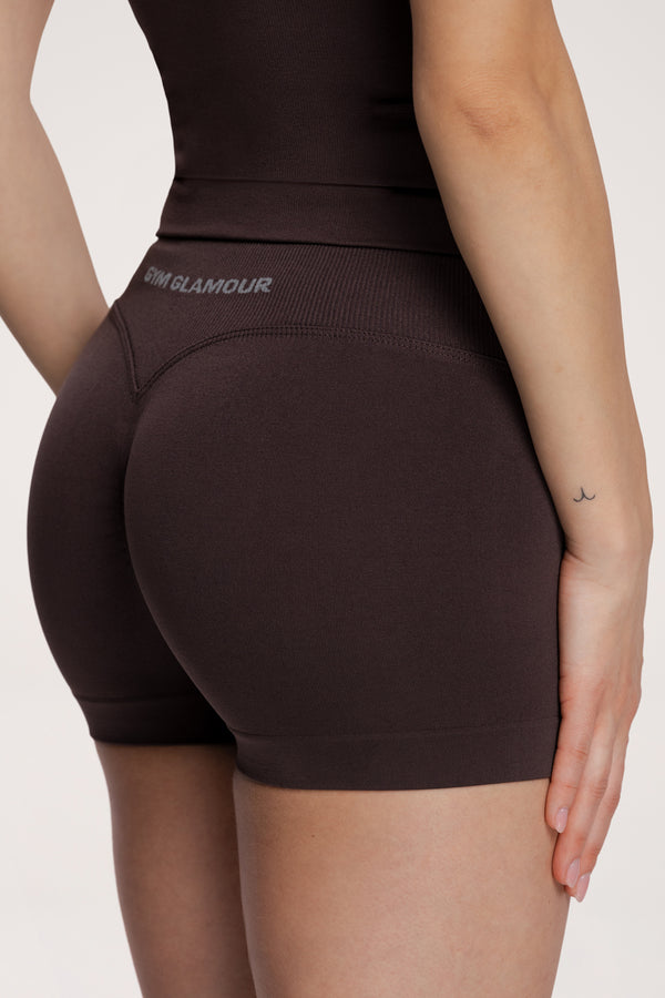 Pantaloni scurți second skin chocolate
