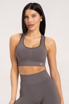 Sutien sport push up grey