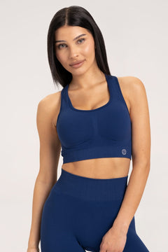 Sutien sport push up classic blue