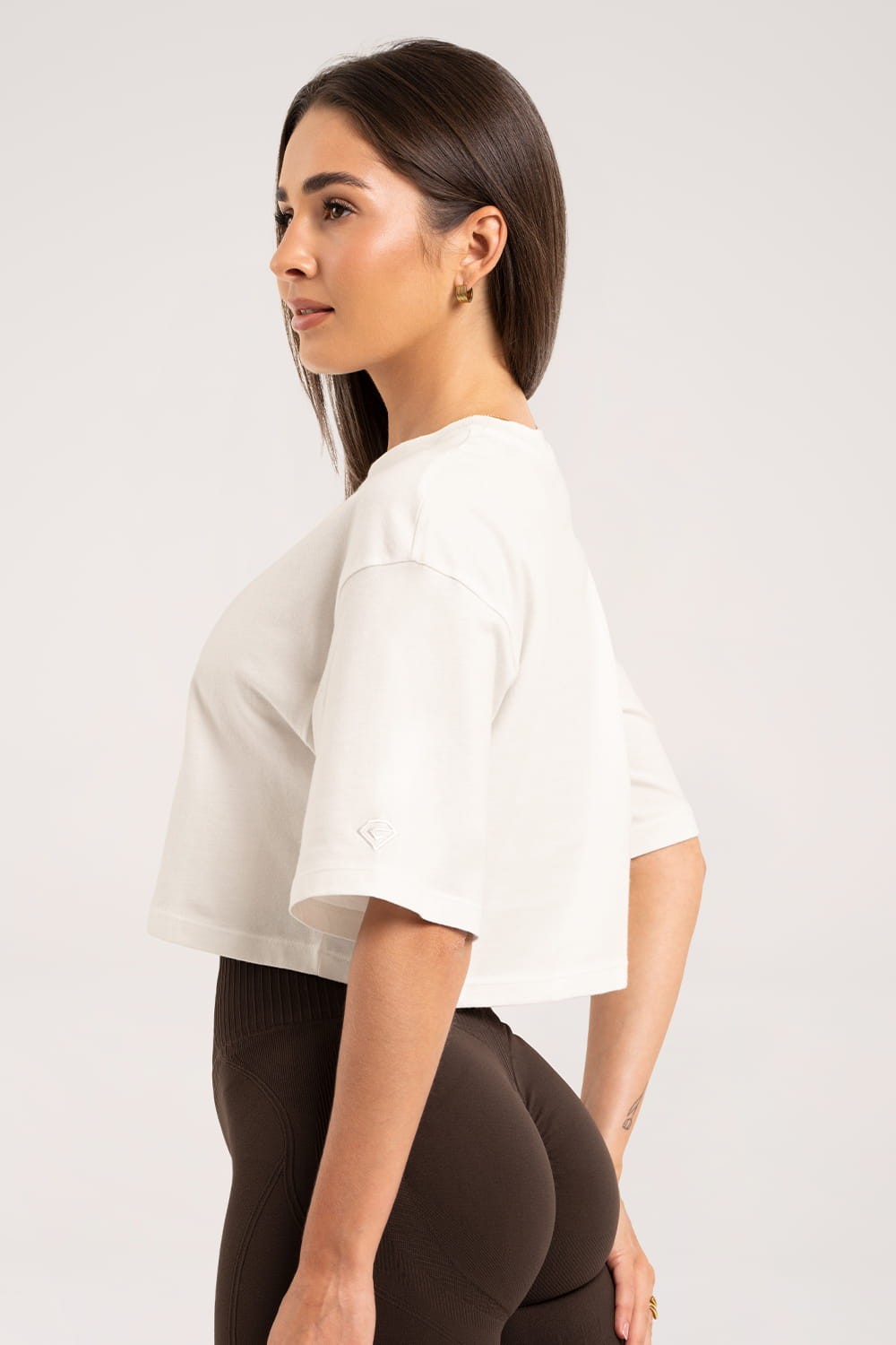 T-shirt crop off white
