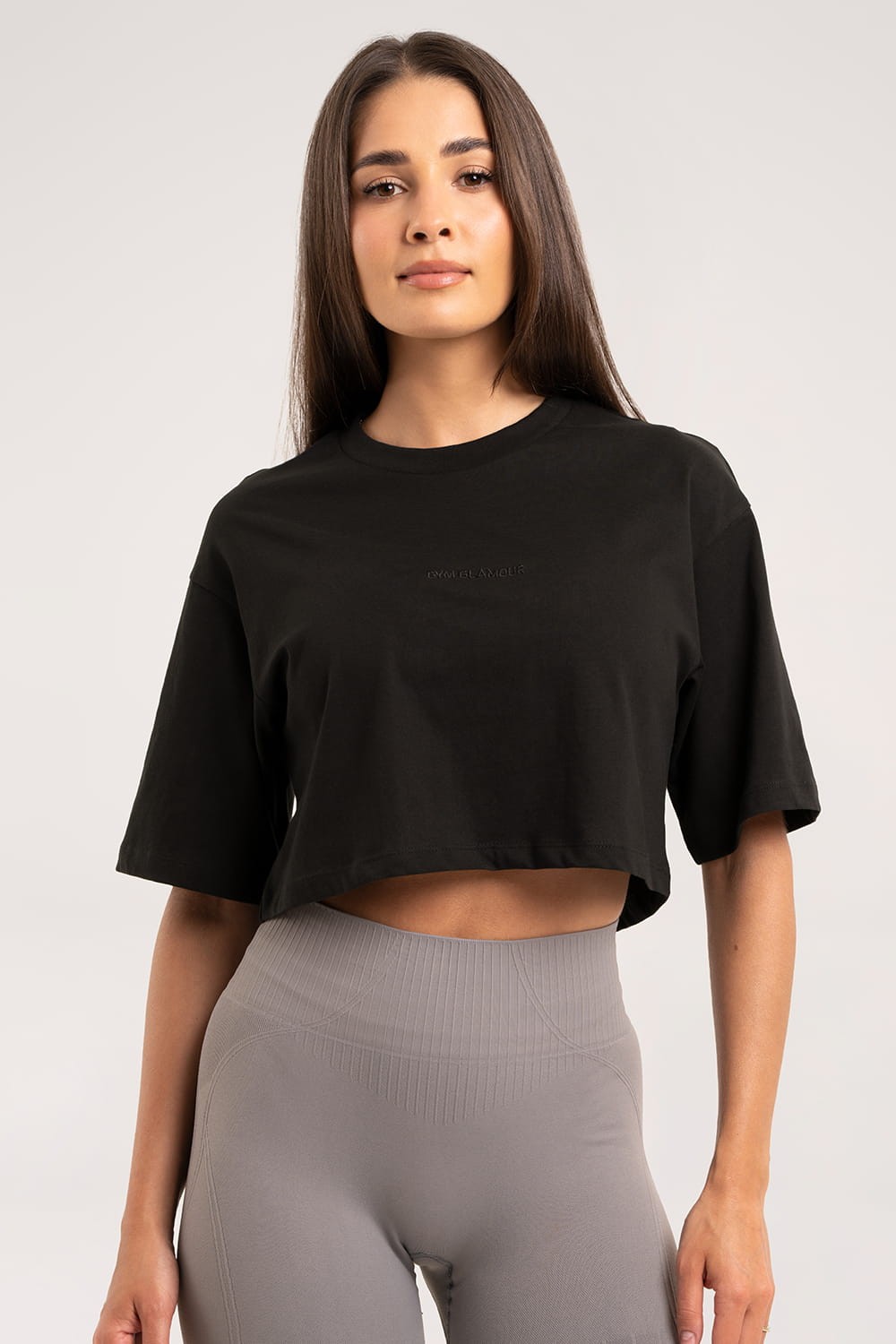 T-shirt crop black