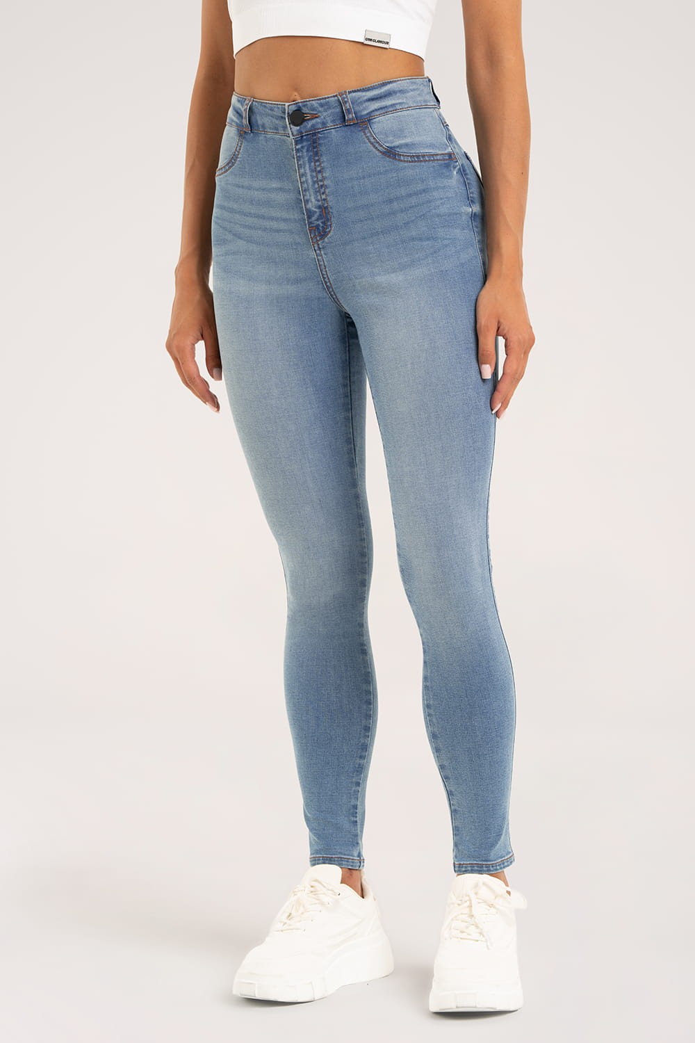 Jeansy skinny light blue