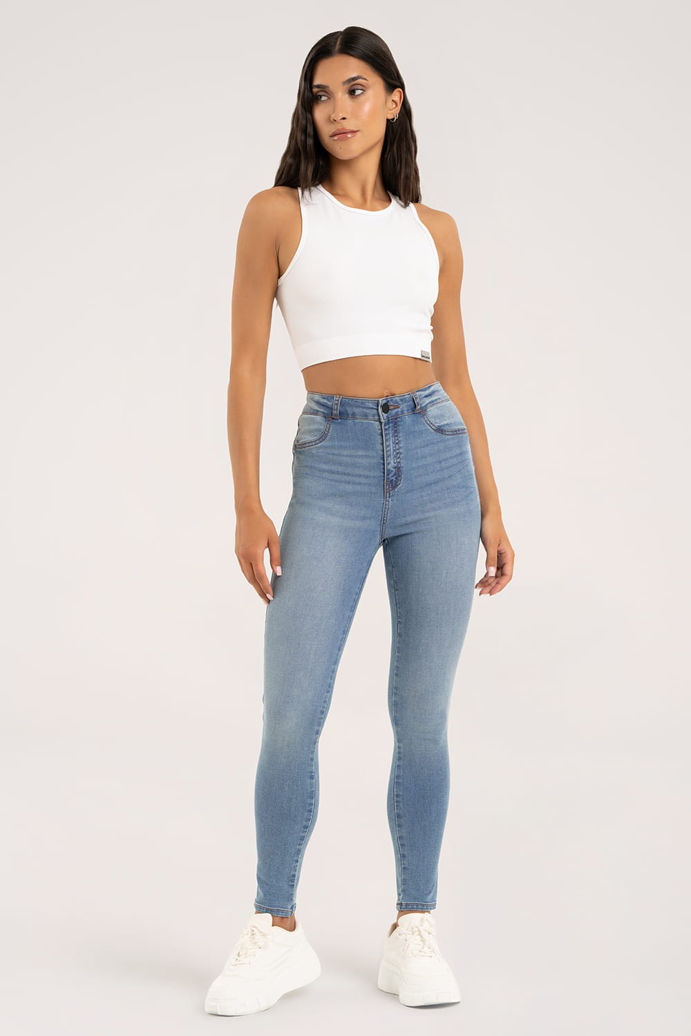 Jeansy skinny light blue