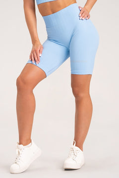Colanți biker push up baby blue
