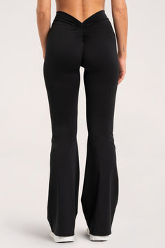 Colanți evazați deep glow black
