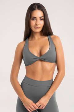 Sutien sport twist glow grey