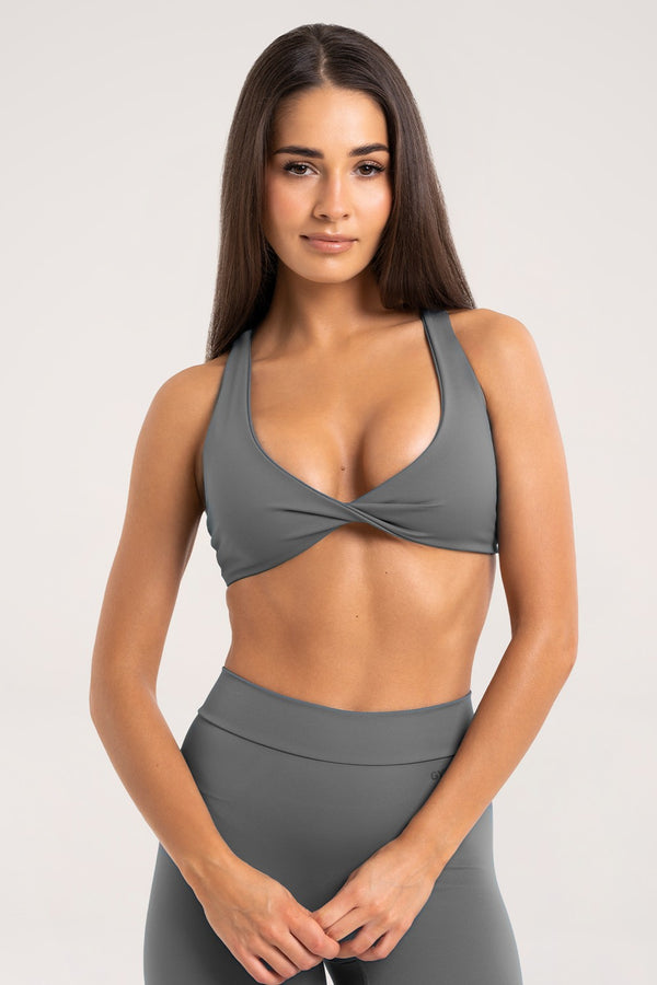 Sutien sport twist glow grey