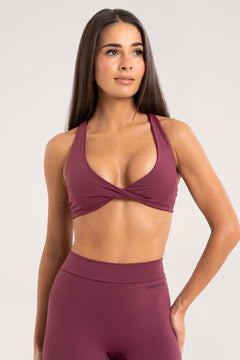 Sutien sport twist glow burgundy